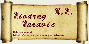 Miodrag Maravić vizit kartica